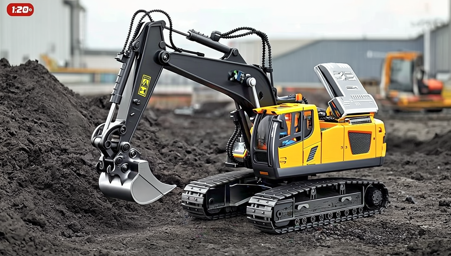 Koparka RC Zdalnie Sterowana – Gąsienicowa, 11 funkcji ruchu