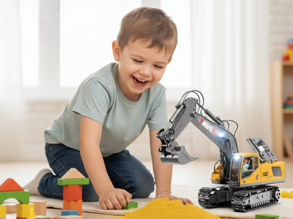 Koparka RC Zdalnie Sterowana – Gąsienicowa, 11 funkcji ruchu