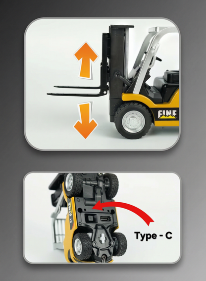 Wózek Widłowy RC Zdalnie Sterowany – Metalowy, Podnoszone Widły