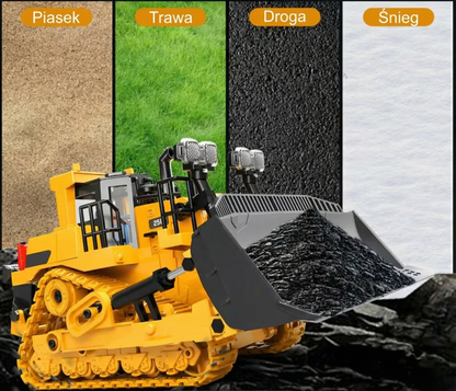 Buldożer RC Zdalnie Sterowany – Ruchomy Lemiesz, Realistyczna Praca