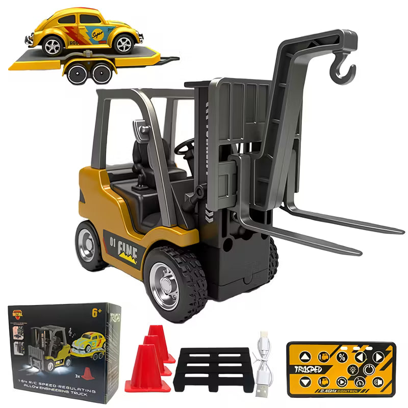 Wózek Widłowy RC Zdalnie Sterowany – Metalowy, Podnoszone Widły